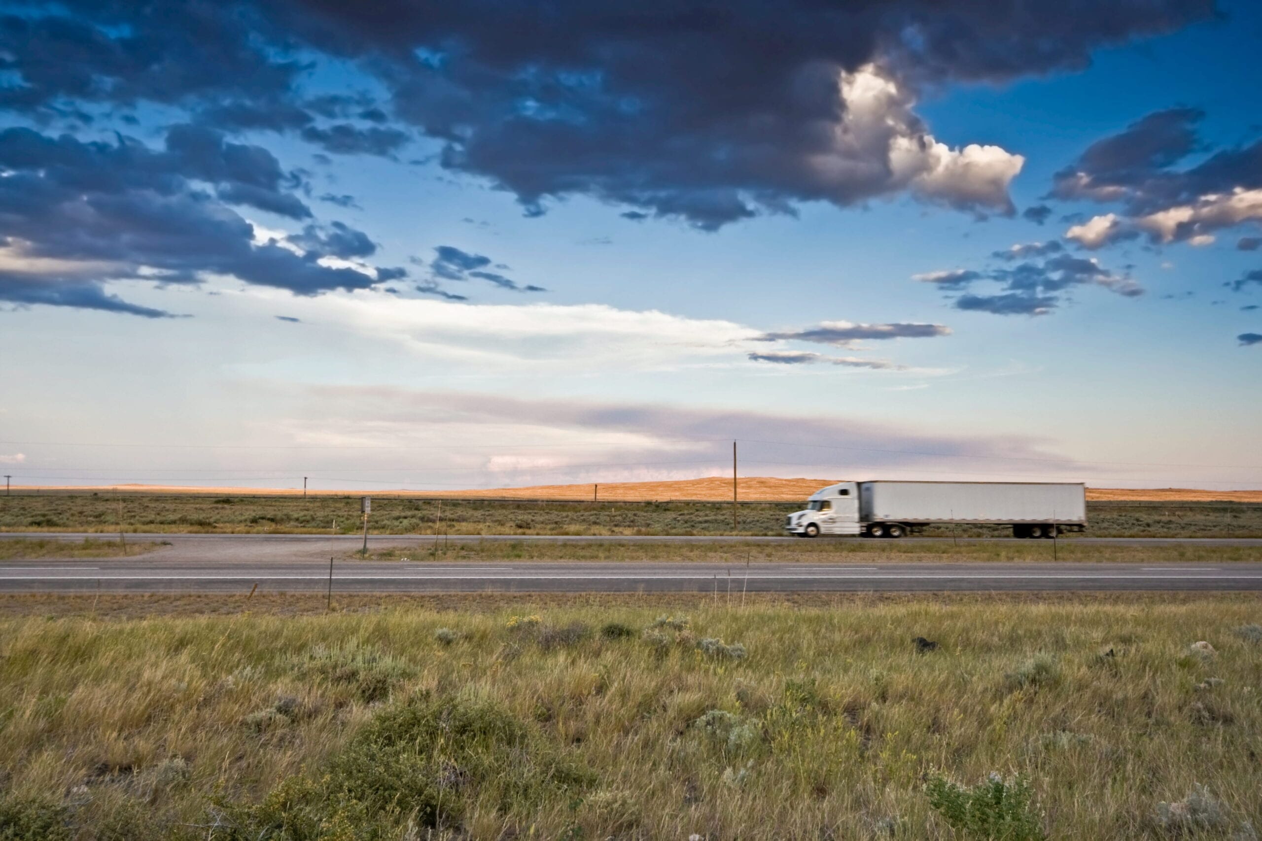 Truck in a field